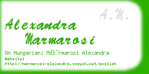 alexandra marmarosi business card